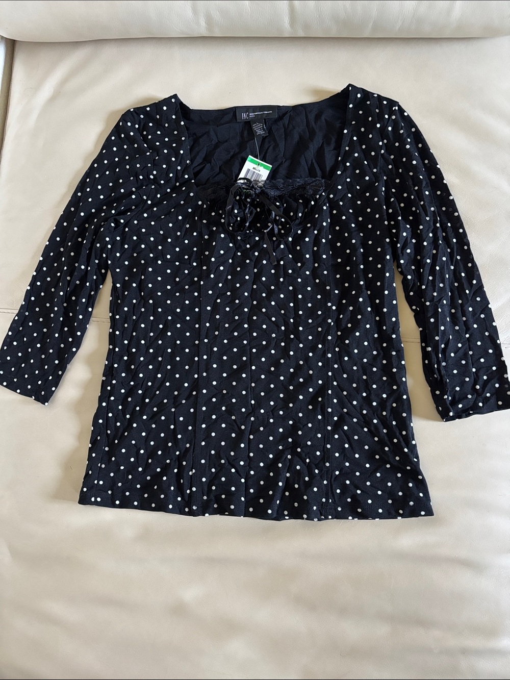 NWT Black and White Polka Dot Blouse
